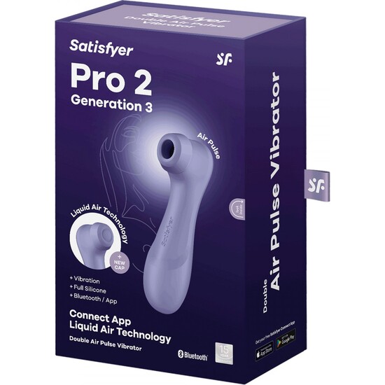 SATISFYER PRO 2 GENERATION 3 - AIR PULSE VIBRATOR WITH APP - VIOLET