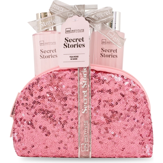 Secret Stories Sequin Needle Bag Set With 3 Cosmetic Pieces