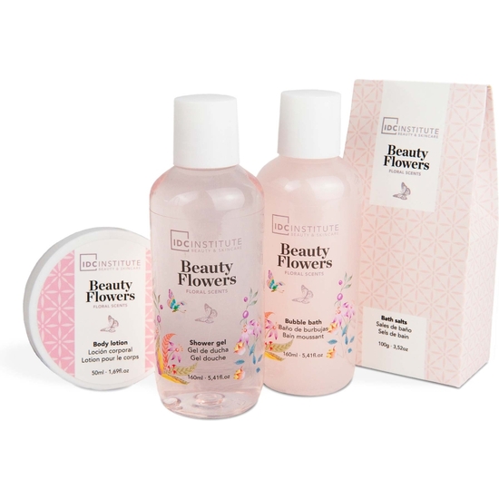 FLOWERS COSMETIC GIFT BASKET OF 4 PIECES