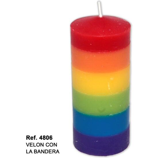 LARGE CANDLE WITH THE LGBT FLAG