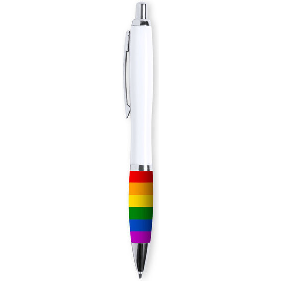 WHITE PEN WITH LGBT FLAG