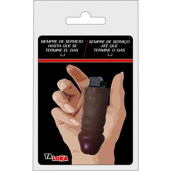 Brown Penis-shaped Lighter (100% Rechargeable) With Funny Phrases