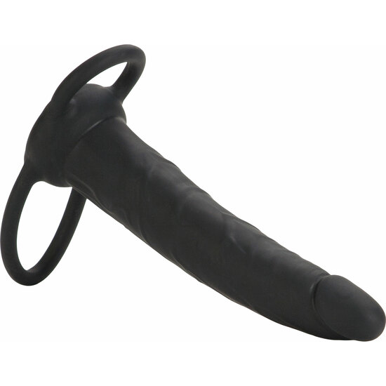 DOUBLE RIDER SILICONE PENIS WITH HARNESS