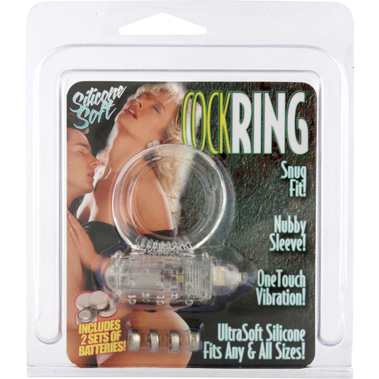 SILICONE RING WITH TRANSPARENT VIBRATOR