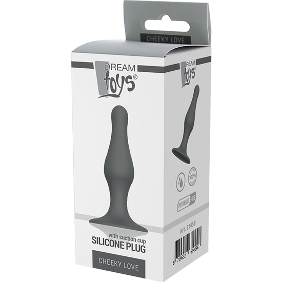 CHEEKY LOVE GRAY PLUG WITH SUCTION CUP