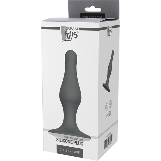 CHEEKY LOVE GRAY PLUG WITH SUCTION CUP