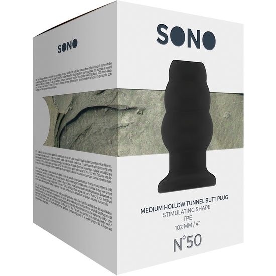 SONO No.50 - DILATOR ANAL MEDIUM - 10 CM - BLACK