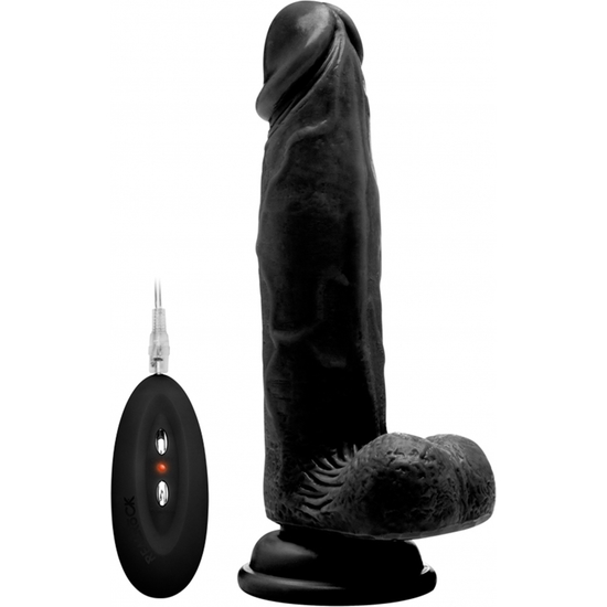 Realrock PENIS VIBE WITH SCROTUM 20 CM - BLACK SHOTS