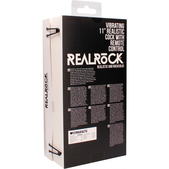 REALROCK PENIS VIBRATOR WITH SCROTAL 29.5 CM - BLACK