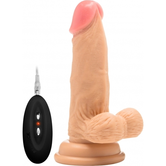 Realrock Penis Vibrator With Scrotal 15 Cm