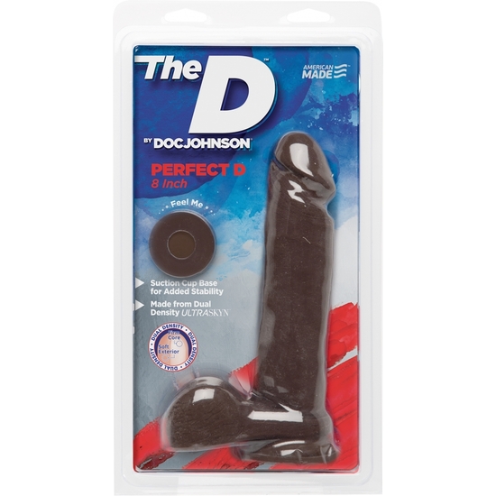 THE PERFECT D REALISTIC PENIS 20 CM CHOCOLATE