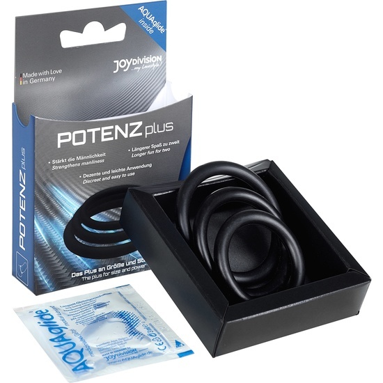 Potenzplus 3 Rings Kit For The Penis (s, M, L) - Black