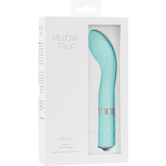 SASSY G-SPOT VIBRATOR WITH CRYSTAL - TURQUOISE