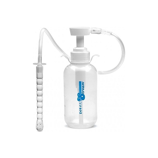 Pump Action Enema Bottle With Dispenser - Transparent