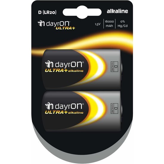 Alkaline Battery Lr20 1,5v Dayron Pack 2