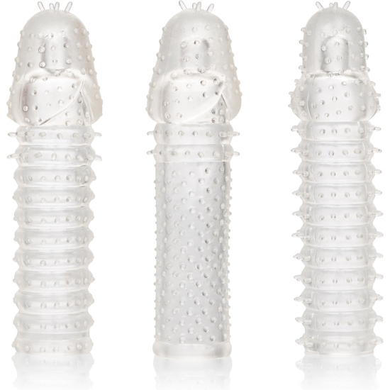 Kit Of 3 Penis Extensions - Transparent
