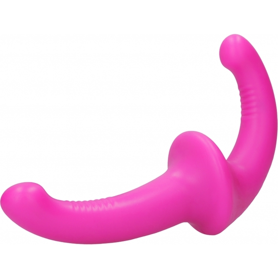 DILDO WITH HARNESS WITHOUT SILICONE SUPPORT - PINK