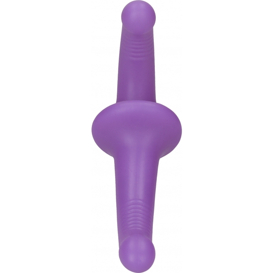DILDO WITH HARNESS WITHOUT SILICONE SUBJECTION - PURPLE
