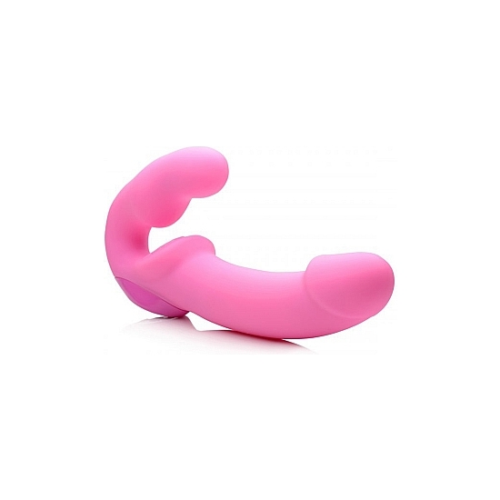 Vibrating Silicone Harness Without Support - Pink