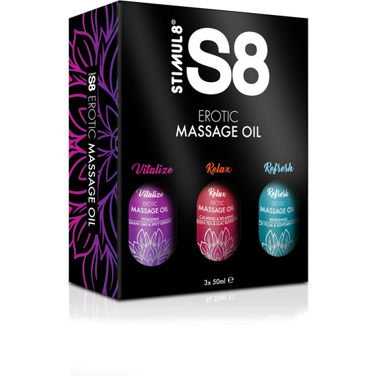 S8 Massage Oil Set 3 Units X 50ml