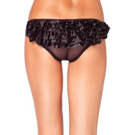 Transparent Panties Leg Avenue Black Frilly
