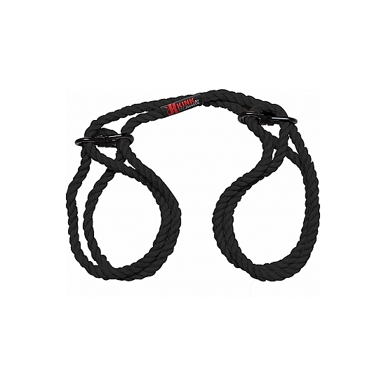 Hogtied - Bind & Tie - Rope Wrist & Ankle Ties - Black