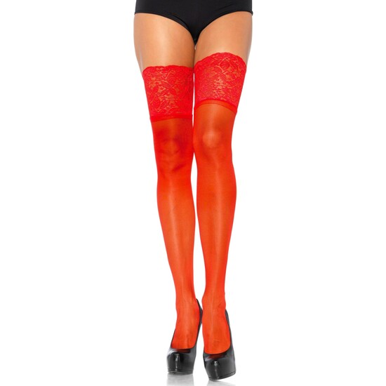 LEG AVENUE ULTRA THIN TIGHTS WITH RED LEAGUE
