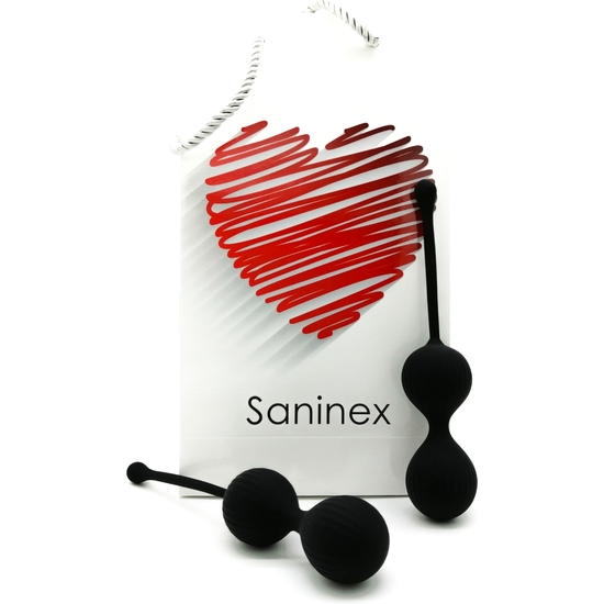 SANINEX DOUBLE CLEVER - SMART BLACK VAGINAL SPHERES