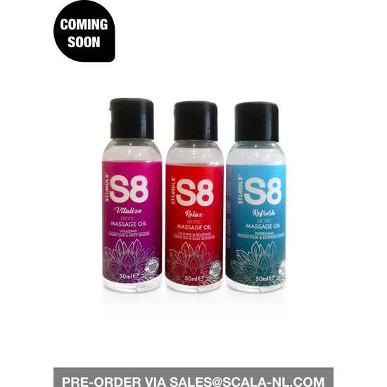S8 REFRESH MASSAGE OIL: FRENCH PLUM AND EGYPTIAN COTTON - 50ML