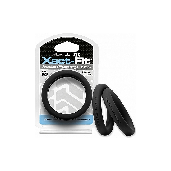 Xact-fit Pack Of 2 Silicone Rings 19cm - Black