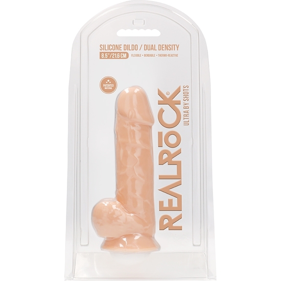 SILICONE PENIS WITH TESTICLES 21.6CM