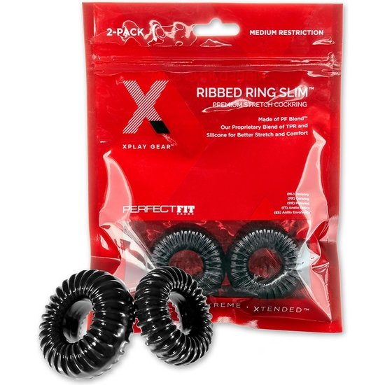 SILICONE RINGS 18 - BLACK