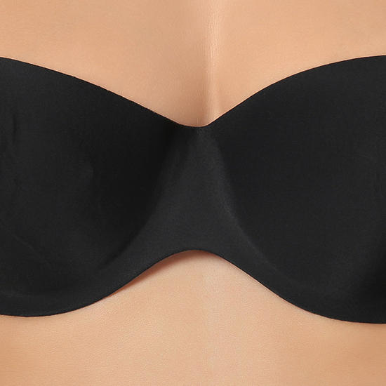 SET OF 3 UNITS INVISIBLE SELF-ADHESIVE STRAPLESS BRA - BLACK COLOR